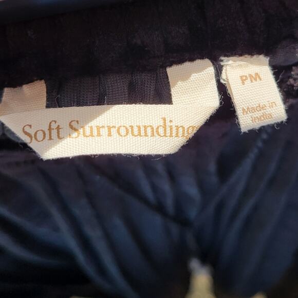 Soft Surroundings Vivian Black Velvet Accordian Pleated Maxi Skirt Petite Medium - Picture 5 of 5